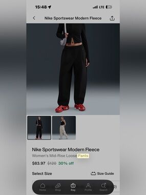 Nike sportswear Modern Fleece Pants in Black